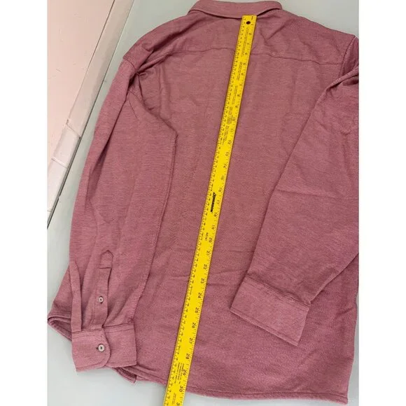 Untuckit Hyde Shirt Mens 2XL XXL Coolmax Button Up Long Sleeve Stretch Salmon - Picture 2 of 8